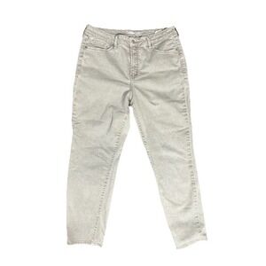 Old Navy Women 14 OG Straight Leg High Rise Denim Gray Jeans Casual Colorful